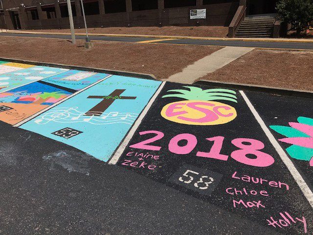niceville high school parking lot art 2017