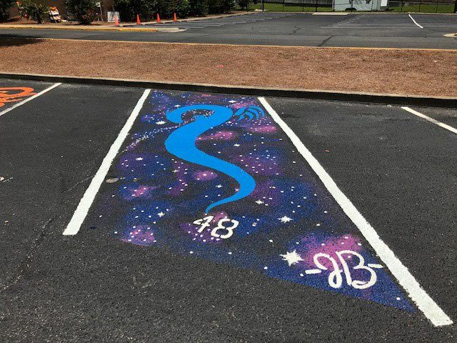 niceville high school parking lot art 2017
