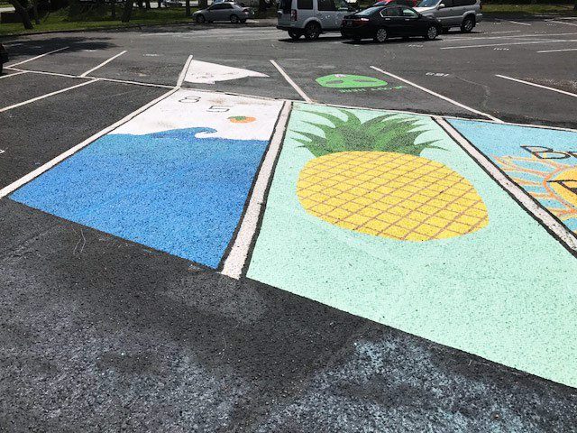 niceville high school parking lot art