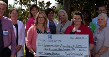 Twin Cities Hospital donates to the American Heart Association Twin Cities Hospital, Niceville FL