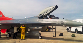 First production QF-16 arrives at Tyndall QF-16 at Tyndall Air Force Base, Fla.