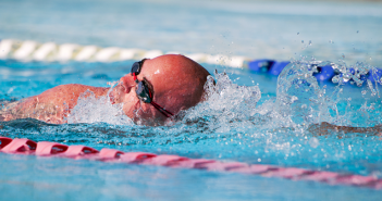 Team Eglin ensures wounded warriors welcome on base Jason Caswell, an Air Force Wounded Warrior athlete, swims laps during the fourth day of the Warrior Games training camp at Eglin Air Force Base, Fla