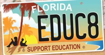 Support Education specialty license plate has new look support education fl license plate tag