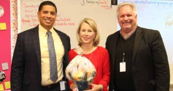 Bluewater, Ruckel teachers among Teacher of the Year finalists allison marello with marcus chambers, superintendent, okaloosa schools