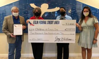 Eglin Federal Credit Union donates to CIC Kids children in crisis efcu eglin federa credit untion sherry harlow ken hair