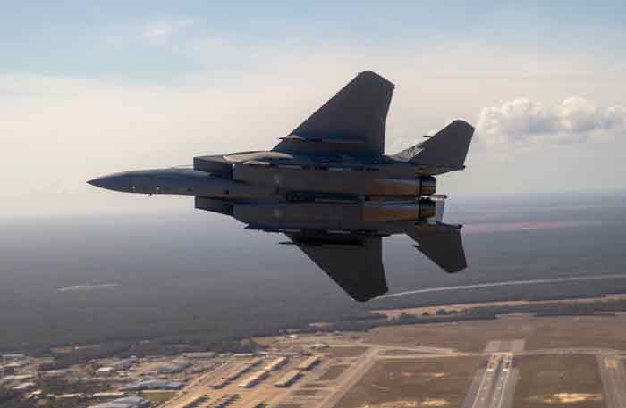 eglin air force base F-15EX in flight