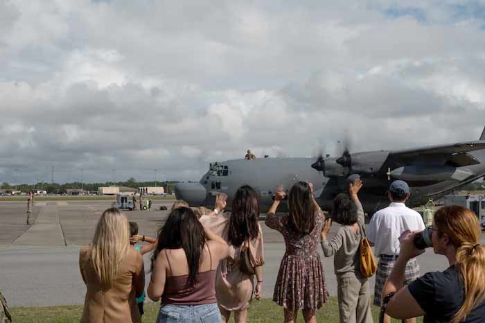 MC-130H Combat Talon II returns to Hurlburt Field, Florida, Families greet