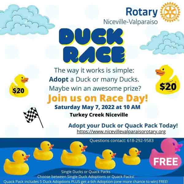 Niceville-Valparaiso Rotary Club duck race 2022