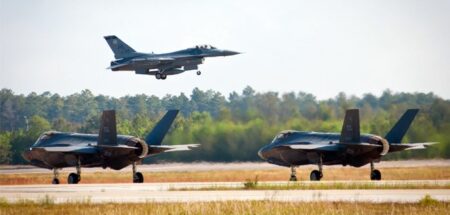 F-16 & F-35s at Eglin Air Force Base Fla