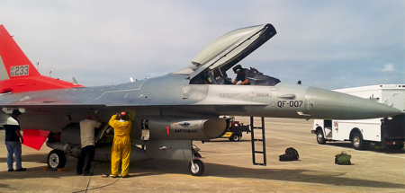 QF-16 at Tyndall Air Force Base, Fla.