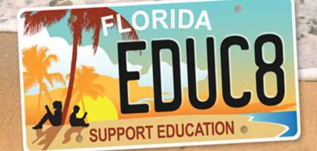 support education fl license plate tag