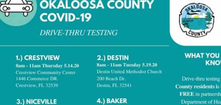 niceville okaloosa county covid-19 coronavirus testing may june niceville, destin, crestview, baker, fort walton beach