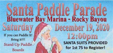 bluewater bay marina niceville santa paddle board parade 2020