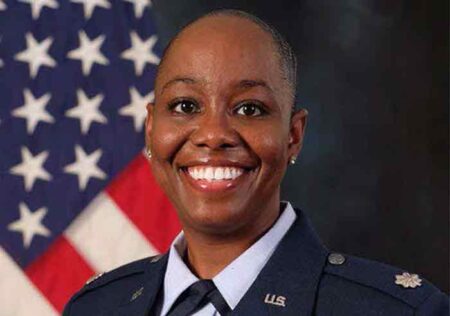 Lt. Col. Mikita Brown, commander of the 605th Test and Evaluation Squadron, Detachment 3