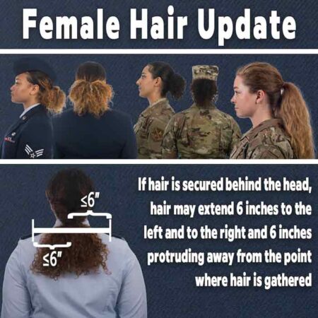 Air Force women's hair standard
