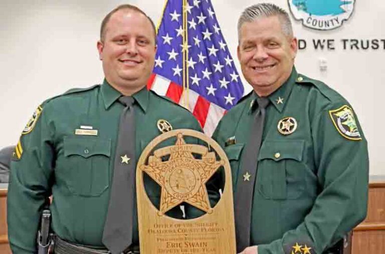 Eric Swain, deputy of the year, 2021, okaloosa county sheriff's office