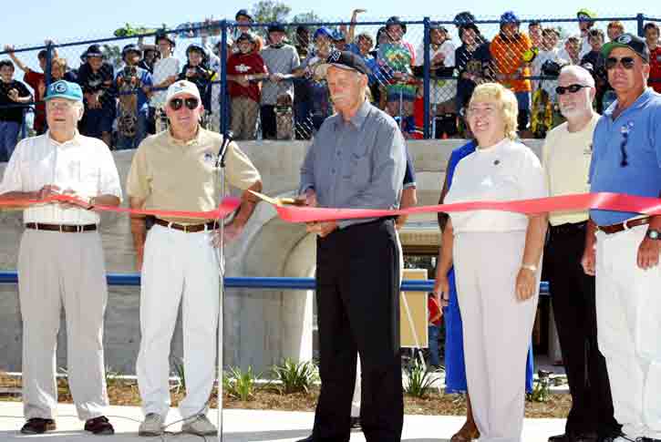 Niceville Skate Park Opening March, 2003, ribbon is cut