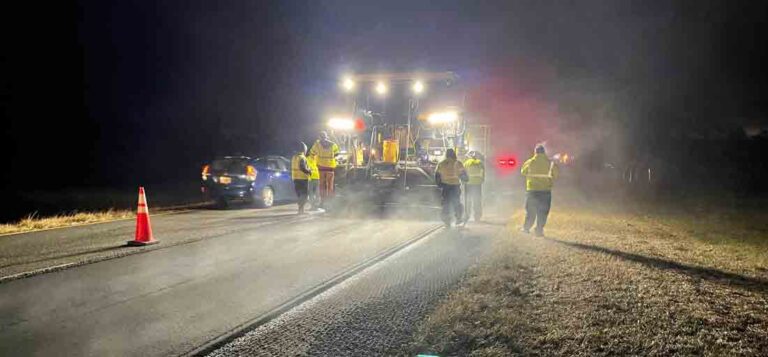 Paving operations on State Road 85 between the Shoal River Bridge and State Road 123