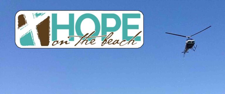 Hope on the Beach Easter Egg helicopter drop