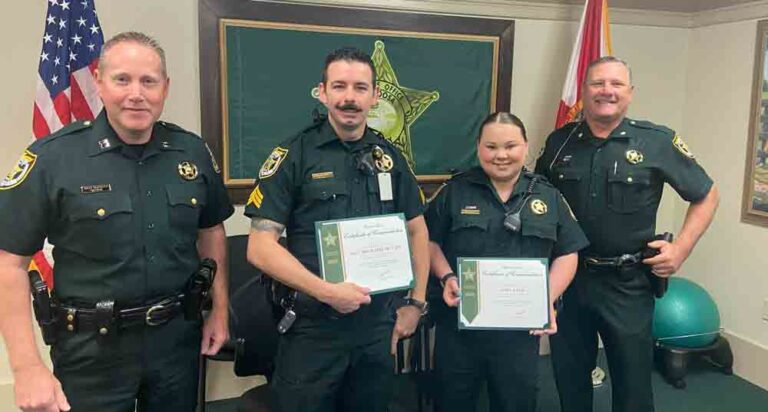 okaloosa county sheriff's office, deputies with certificates of commendation