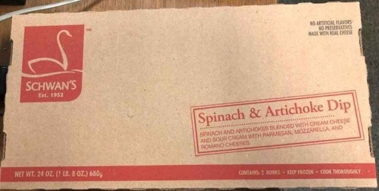 Schwan's spinach & artichoke Dip