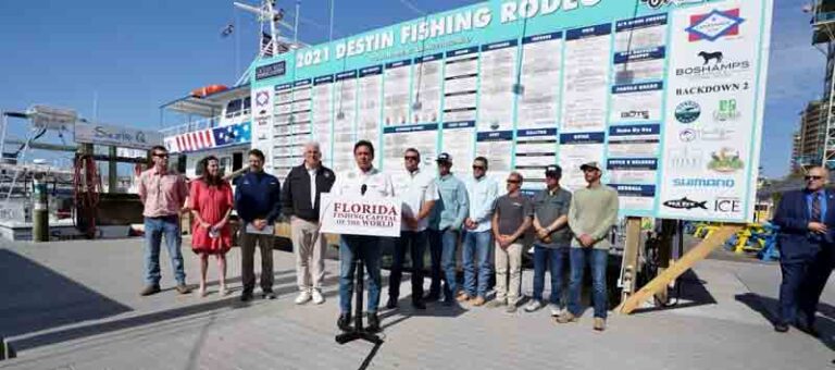 Florida Governor Ron DeSantis in Destin,