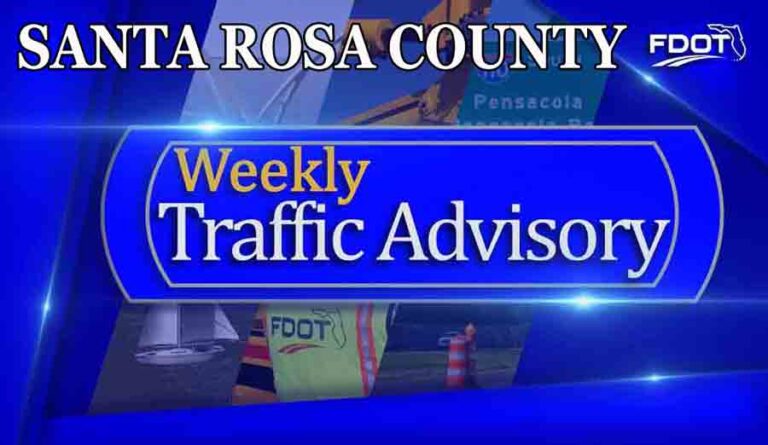 Santa Rosa county traffic advisory florida department of transportation