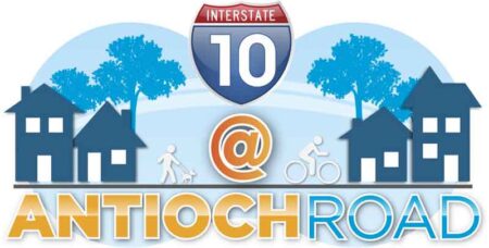 Interstate 10 (I-10) / Antioch Road interchange construction