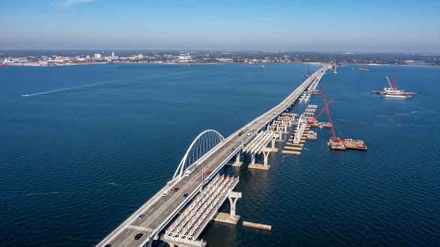 Pensacola Bay Bridge construction project