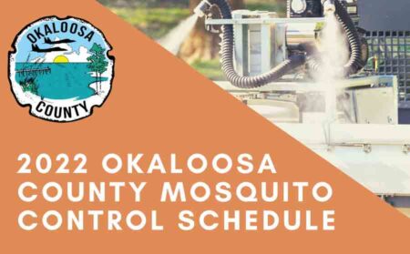 2022 Okaloosa County Mosquito Control Schedule graphic