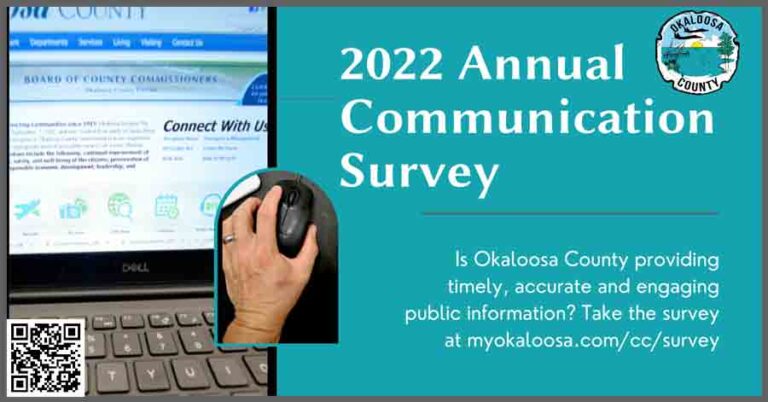 Okaloosa County communications survey graphic