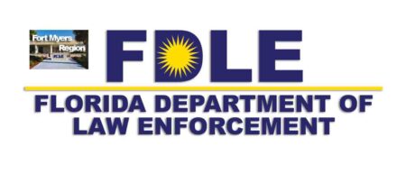 Florida Department of Law Enforcement fort Myers region logo, title,