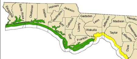 Florida Blue Crab trap closure map