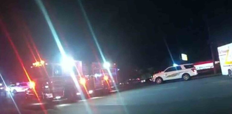 scene of pedestrian fatality, fire truck, ems vehicle, sheriff's office patrol vehicle