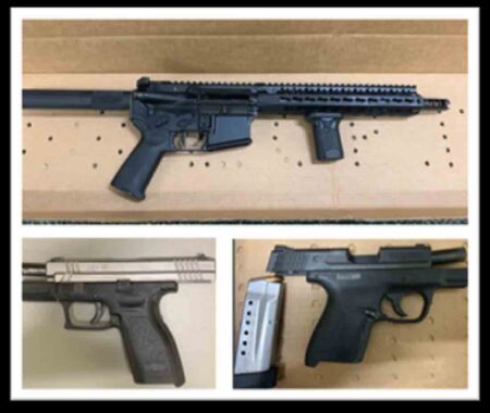 Collage of three firearms