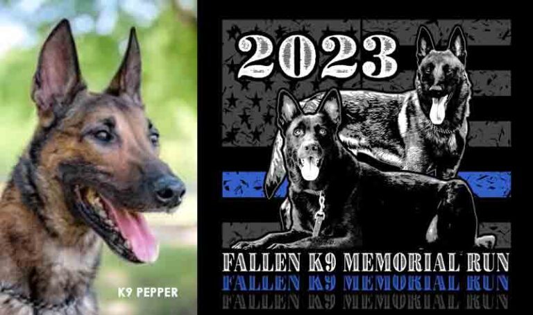 2023 Fallen K9 Memorial Run poster