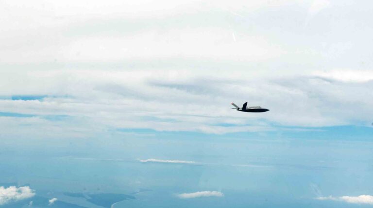 unmanned aircraft in flight