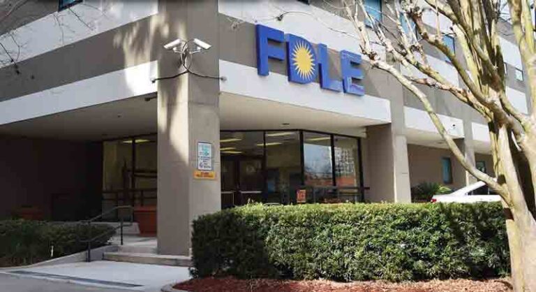 Entrance to Florida Department of Law Enforcement in Orlando, Fla.