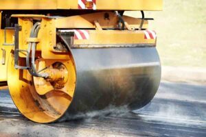 U.S. 98 resurfacing work continues through June 12 Heavy Vibration roller compactor