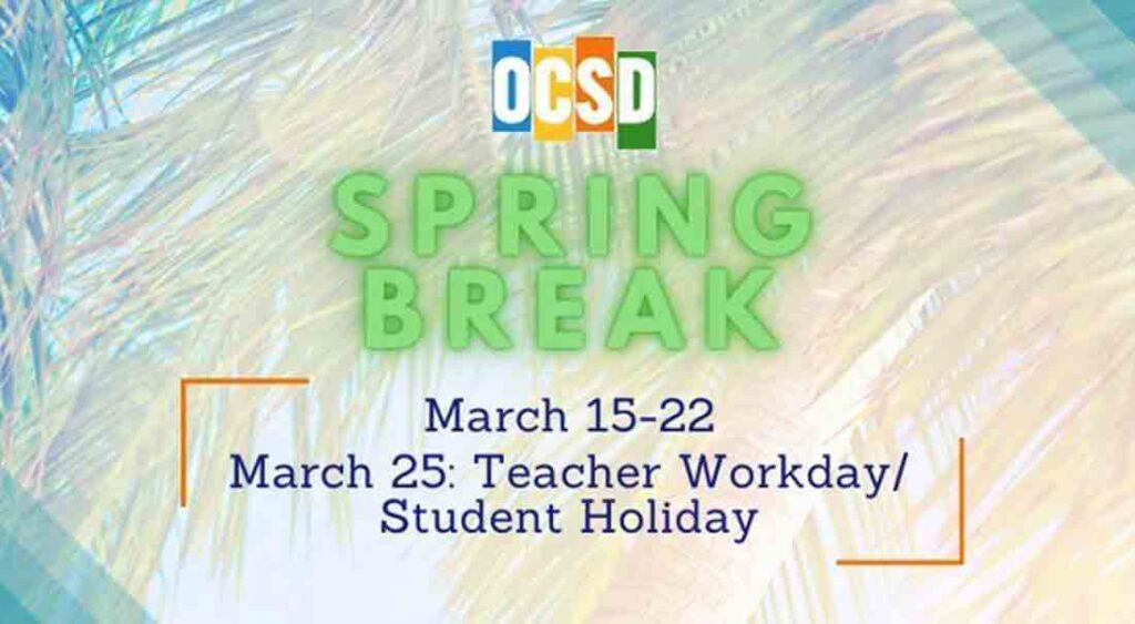 2024 spring break holiday begins today for Okaloosa schools