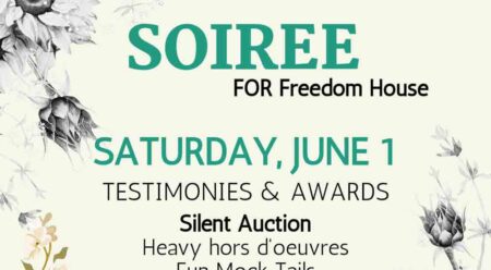 illustration announcing the 2024 Soiree for Freedom House