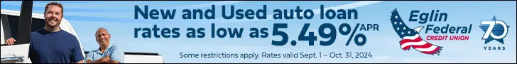 Eglin Federal Credit Union 2024 Fall auto loan rates