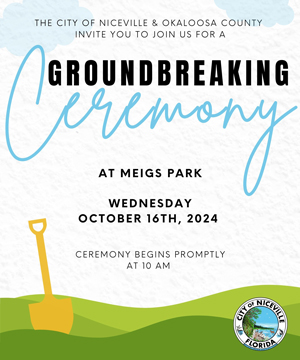 Niceville.com Public Service Announcement, Groundbreaking at Meigs Park