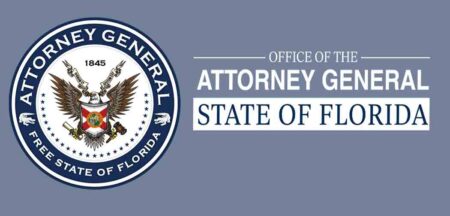 Logo of the Florida Office of the Attorney General featuring an eagle and state seal.