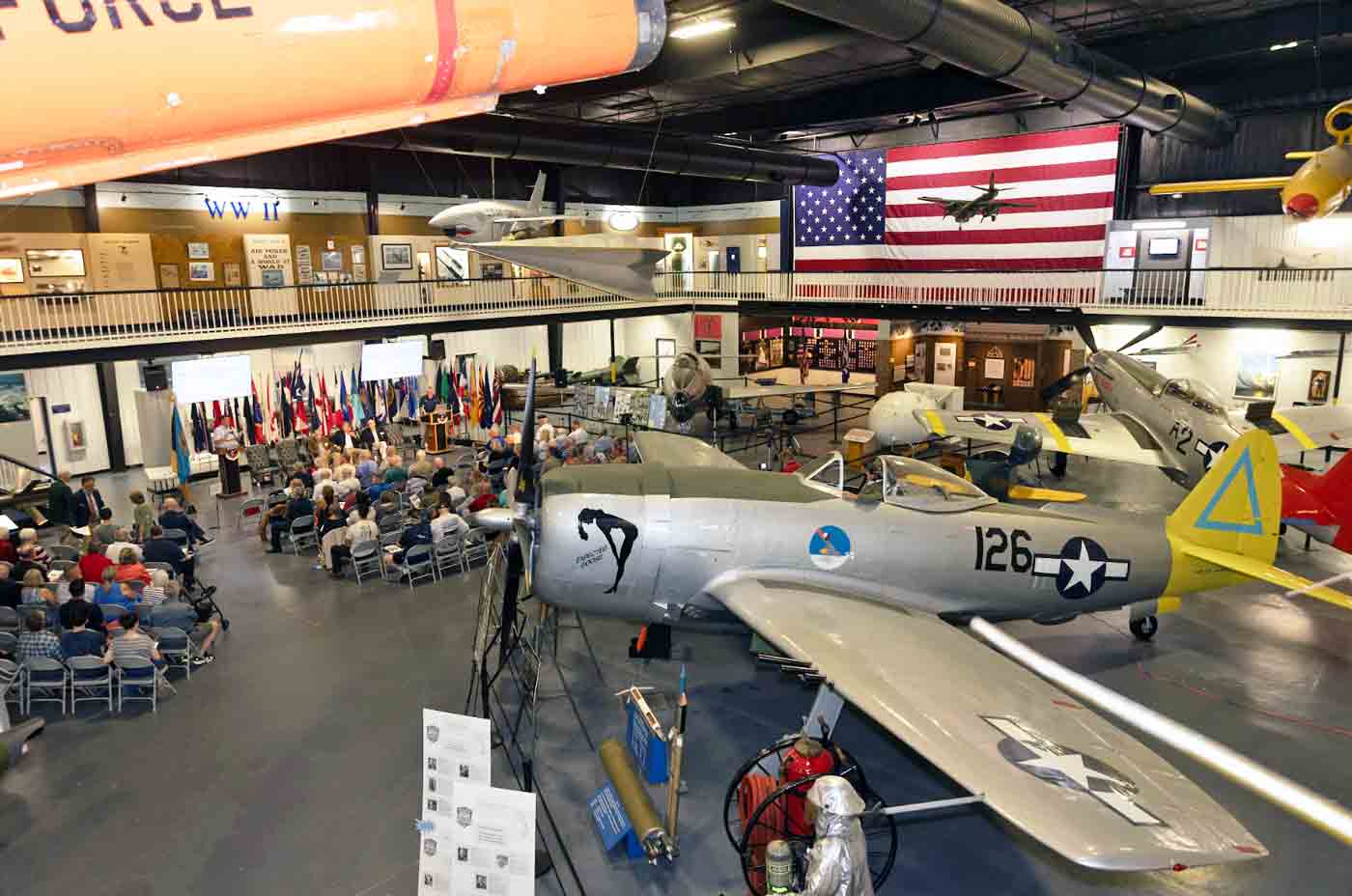 Audience gathers at Vietnam tribute event inside Air Force Armament Museum