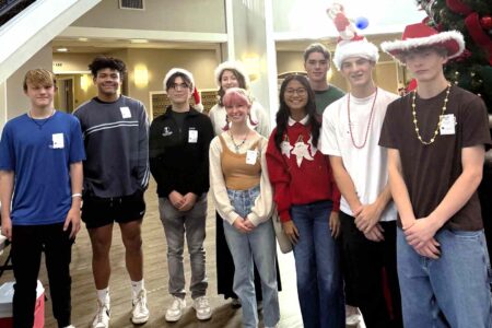 Members of the Niceville Youth Advisory Council pose during a holiday event