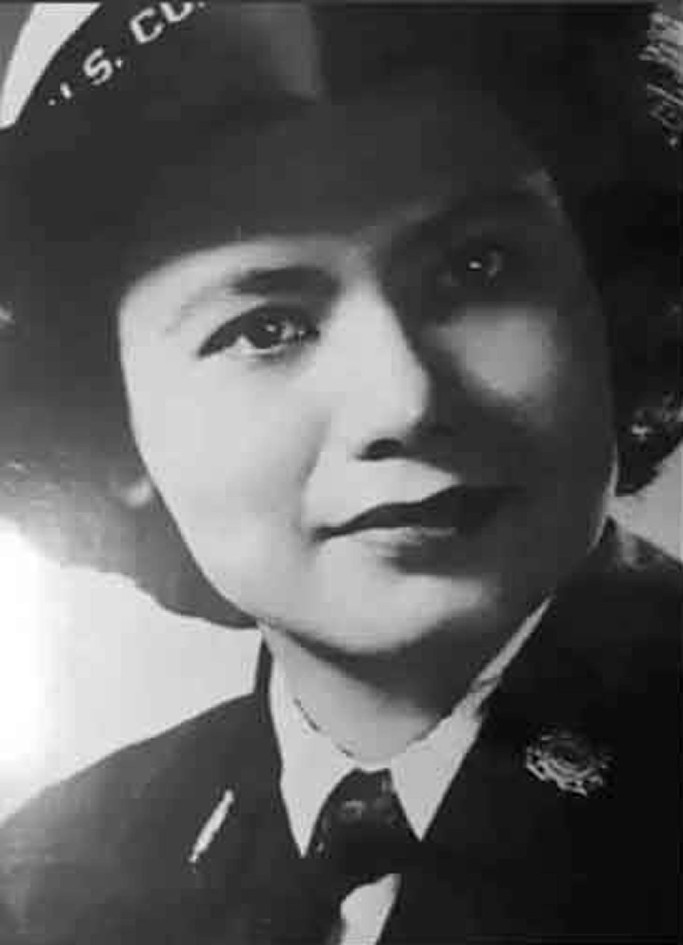 Portrait of Florence Ebersole Smith Finch in Coast Guard uniform