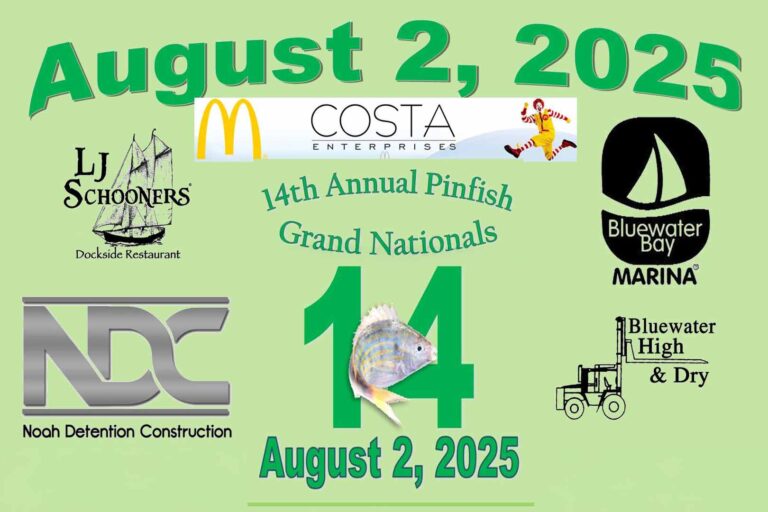 Promotional graphic for the 2025 Pinfish Grand Nationals on August 2