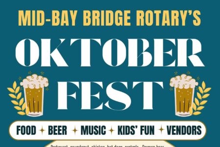 Poster for the 2025 Mid-Bay Bridge Rotary Oktoberfest in Niceville (cropped)