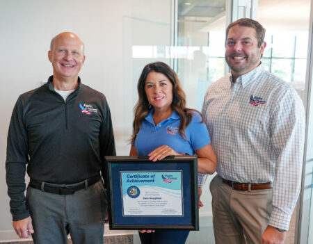 Sara Houghton honored for 25 years at Eglin Federal Credit Union.
